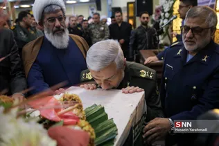 امیر صالحی در تشییع پیکر امیر سرتیپ دوم خلبان شهید محمدرضا رحمانی
