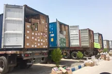 کشف و توقیف ۴۰ کامیون کالای قاچاق به ارزش ۱۲۰ میلیارد تومان در گمرک شیخ‌صله