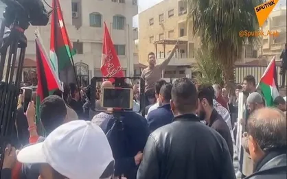 تجمع مردم اردن مقابل سفارت رژیم صهیونیستی در امان