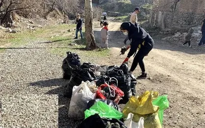 پاکسازی دره فرجزاد با مشارکت کودکان دوستدار محیط زیست