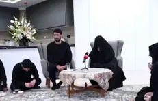 روضه‌خوانی پسر شهید باقری، فرمانده موشکی ایران در سوگ پدر