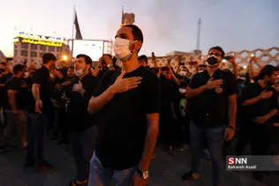 خیمه سوزان عصر عاشورا در میدان امام حسین