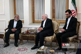 دیدار ظریف و رییس هیئت پارلمانی فلسطین