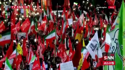 ستاره باران خیابان های مشهد در مراسم تشییع پیکر رهبر شهید