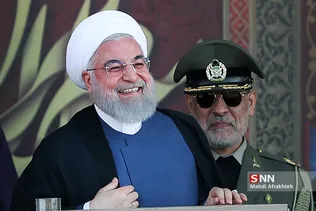 سخنرانی رییس جمهور در رژه بزرگ نیروهای مسلح