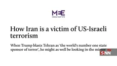 میدل‌ایست آی: ایران قربانی تروریسم آمریکا و اسرائیل است