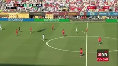 انزو فرناندز با کارت زرد دوم داور از بازی اخراج شد / اسپانیا 0 - 0 آرژانتین