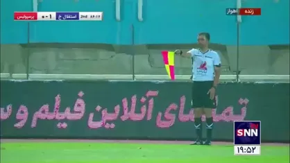گل اول پرسپولیس به استقلال خوزستان در دقیقه ۸۶ آفساید اعلام شد