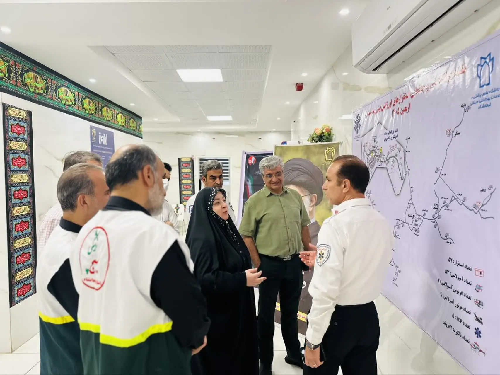 بازدید میدانی رئیس اداره اورژانس بیمارستانی وزارت بهداشت از مرکز ثارالله مستقر در مرز خسروی