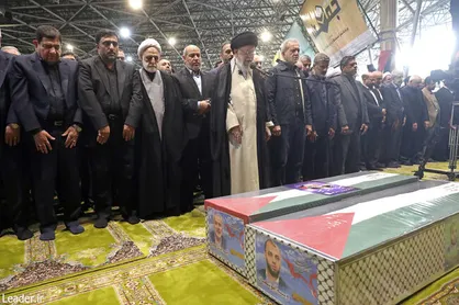گفت و گوی عربی رهبر شهید انقلاب با پسر شهید اسماعیل هنیه+فیلم