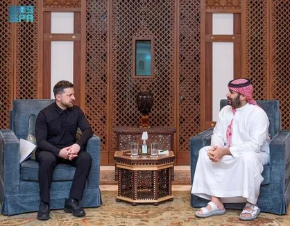 دیدار محمد بن سلمان با رئیس&zwnj;جمهور اوکراین در جده