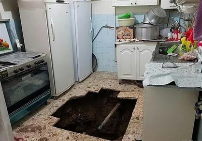 آشپزخانه زن میانسال را بلعید!