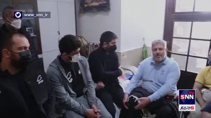 گزارش از بازدید اعضای تیم ملی کشتی آزاد و فرنگی از آسایشگاه جانبازان ثارالله
