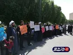 تجمع دانشجویان انجمن اسلامی دانشگاه شهید چمران اهواز در حمایت از کارگران هپکو در نماز جمعه