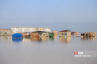 روستای آق قلا در چهارمین روز جاری شدن سیل