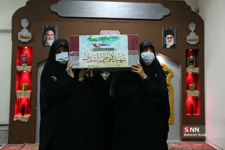 وداع با پیکر شهیده فاطمه اسدی