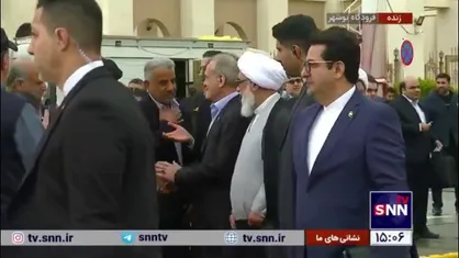 استقبال و خوشامدگویی دختر بچه بوشهری با لباس محلی از رئیس&zwnj;جمهور