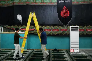 سیاه پوش کردن مسجد دانشگاه شریف