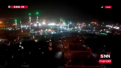 تصاویر هوایی از خیل عظیم جمعیت در مسجد جمکران