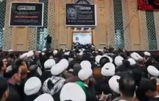 مجلس عزای شهادت رهبر انقلاب توسط حوزه علمیه نجف برگزار شد