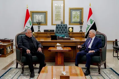 دیدار رئیس جمهور عراق با رئیس سازمان بدر درباره تحولات سوریه