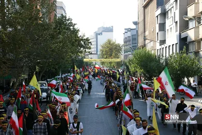 راهپیمایی دانشجویی در محکومیت جنایات رژیم صهیونیستی (۱)