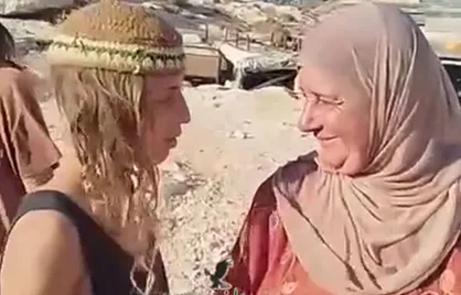 مقابله زنان فلسطینی در برابر شهرک&zwnj;نشینان صهیونیست