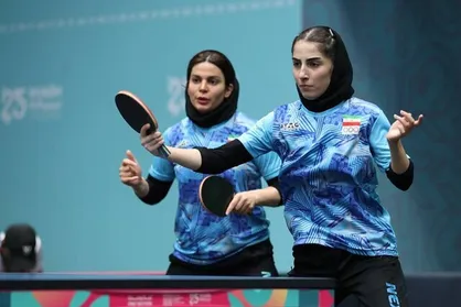 تیم&zwnj;های دوبل پینگ&zwnj;پنگ مردان و زنان ایران مدال برنز خود را قطعی کردند