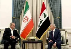 دیدار پزشکیان با عبداللطیف رشید در بغداد