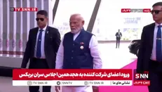 ورود نخست وزیر هند به محل برگزاری هجدهمین اجلاس سران بریکس + فیلم