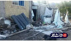 طوفان به ۱۶ منزل در روستای سقزچی خلخال خسارت وارد کرد + تصاویر