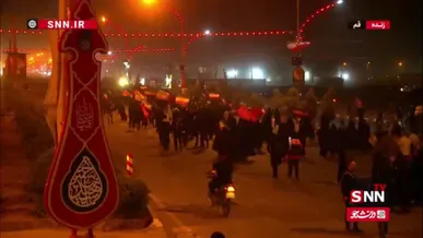 روانه شدن عاشقان امام مجاهد شهید به سوی مسجد جمکران