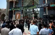 حال و هوای حضور دسته‌های عزاداری در حرم حضرت معصومه همزمان با روز شهادت امام حسن مجتبی علیه‌السلام