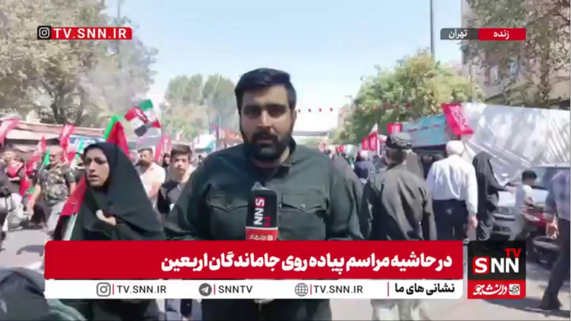 از ری تا کربلا پرچم خونخواهی نماد اربعین امسال شده است