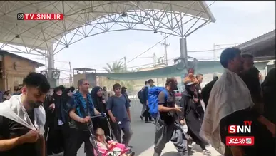 تصاویری از موج بازگشت زائران کربلای معلی از طریق مرز مهران+فیلم