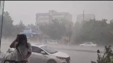 بارش شدید تگرگ در بجنورد + فیلم