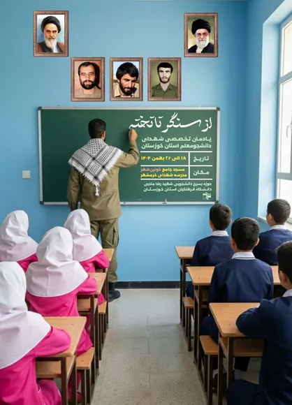برگزاری اتاق وضعیت استقرار یادمان تخصصی دانشگاه فرهنگیان در مسجد جامع خرمشهر