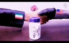دست چدنی زیر دستکش مخملی