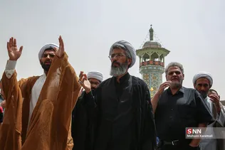 عزاداری و عرض تسلیت عاشقان امام باقر علیه السلام در حرم بانوی کرامت