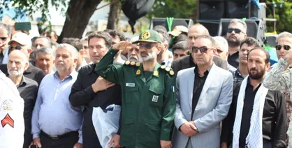 تشییع پیکر شهید محمدامین سلطانی رزداری در رضوانشهر