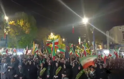 فریاد&zwnj;های بلند مرگ بر آمریکا و اسرائیل مردم ارومیه در حماسه خیابان