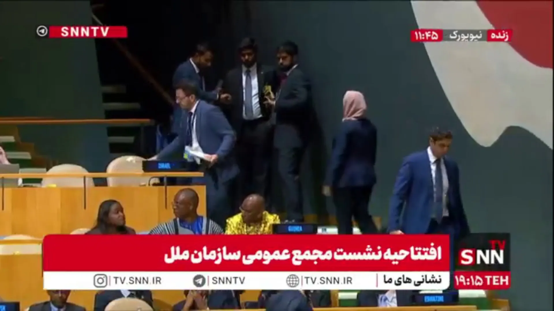 نمایندگان رژیم کودک‌کش صهیونیستی در پی سخنان اردوغان علیه اسراییل از مجمع عمومی سازمان ملل خارج شدند