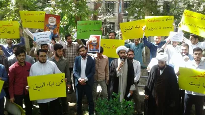دانشجویان با تجمع در مقابل سازمان ملل جنایت&zwnj;های دولت هند علیه مسلمانان کشمیر را محکوم کردند + عکس