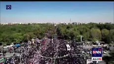 سنگ‌‎تمام اصفهانی‌ها در تشییع شهید نیلفروشان، تصاویر هوایی از لشکر بی انتهای مردم اصفهان