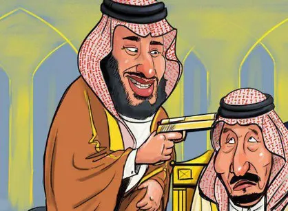 کاریکاتور بن سلمان؛ قاتل محافظان ملک سلمان