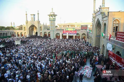 تشییع پیکر مطهر ۸ شهید حمله رژیم صهیونیستی در قم