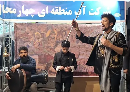 اجرای پرده&zwnj;خوانی در تجمعات دشمن&zwnj;شکن شهرکرد + فیلم