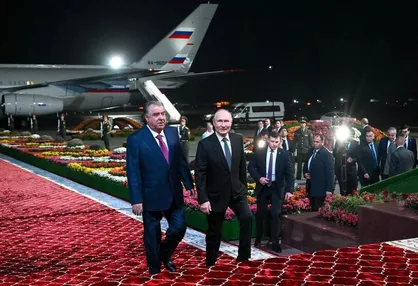 پوتین وارد تاجیکستان شد