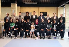 دیدار علی نژاد و جمعی از اعضای هیات اجرایی با تیم ملی رویینگ در مرکز معاینات پزشکی آکادمی