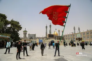 عزاداری و عرض تسلیت عاشقان امام باقر علیه السلام در حرم بانوی کرامت
